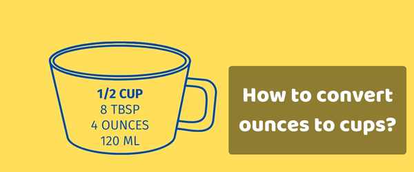 How to convert ounces to cups