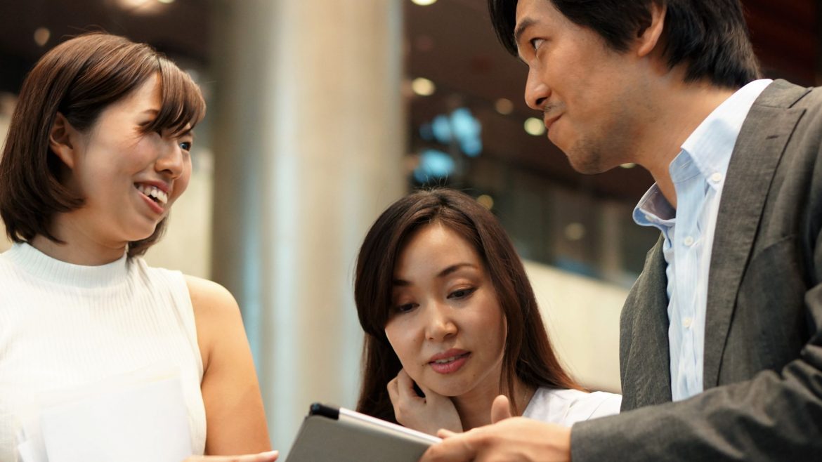 client discussing his patent