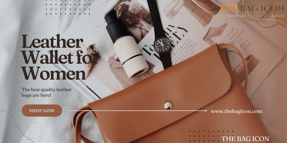 Leather wallet for women