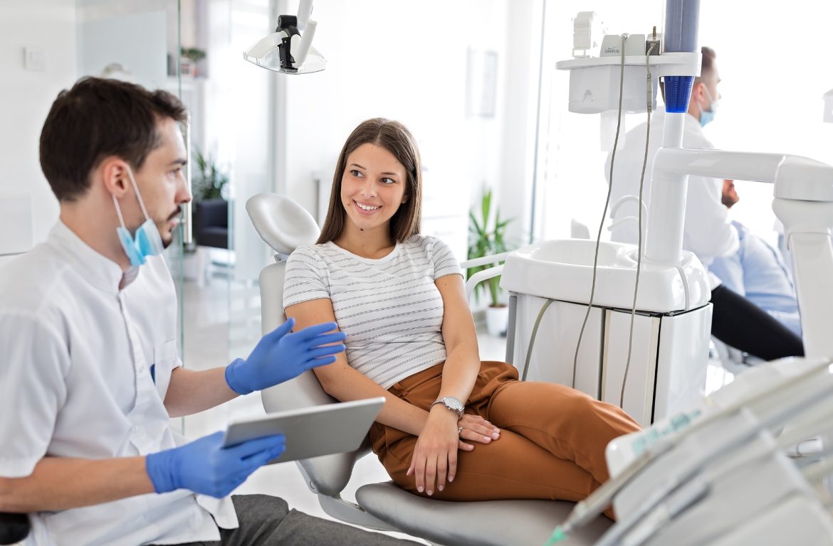 Hollywood smile in dental clinic