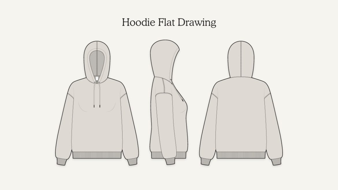 Hoodie Flat Drawing